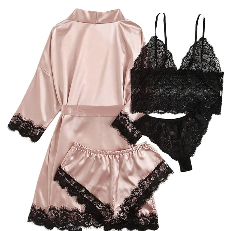lace-painted pajamas pajamas satin-piece